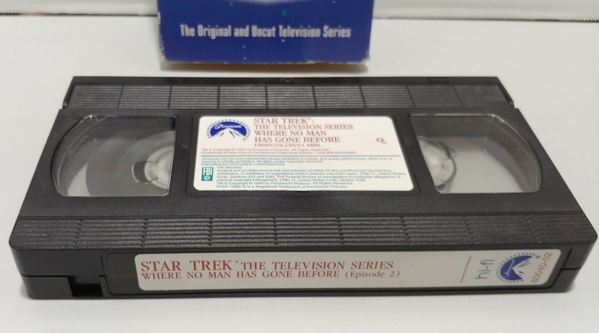 Star Trek VHS Where No Man Has Gone Before Episode 2 Original and