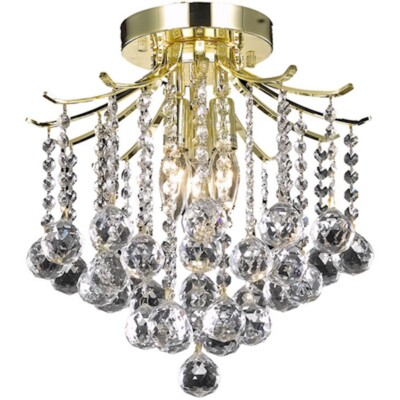 Living District Amelia 3 Light Flush Mount, Gold, 12'' - LD8200F12G