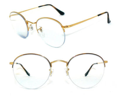 RAY BAN BRILLE GOLD HALBRAND RB 3947-V 2500 GESTELL 6444 FASSUNG 3447 RUND 3637
