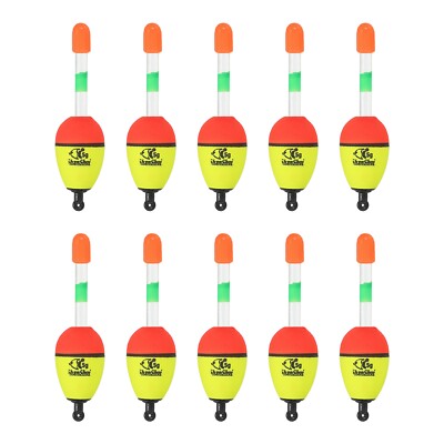 0.18oz Fishing Bobbers, 10 Pack EVA Fishing Float, Yellow