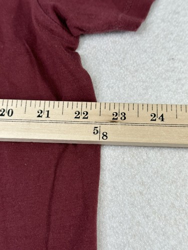Old Navy Mens V-Neck T-shirt Short Sleeve Heather Burgundy w/White Trim Size XL - Picture 4 of 7