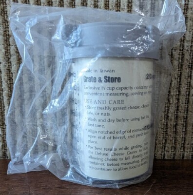 Pampered Chef #1278 Grate & Store Container, 3/4 Cup Capacity, New, Sealed