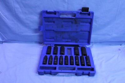 Cornwell Tools CBPI3LM 14 Piece 1/2  Drive Metric Deep Impact Socket Set 10-24mm