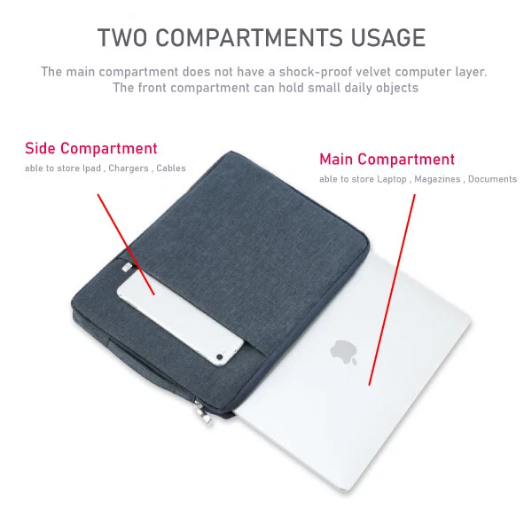 Slim Laptop Sleeve Handle Bag Carry Case 13" Inch for MacBook Air Pro Retina - image 4 of 4