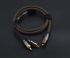 Stereo Phono 1 RCA to 2x RCA Male Audio Cable AV Signal Line Y Splitter Adapter