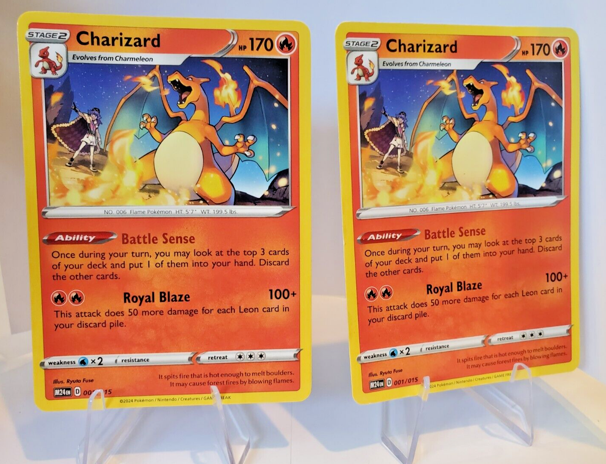2) Charizard 001/015 McDonald's Happy Meal Promos 2024 Regular