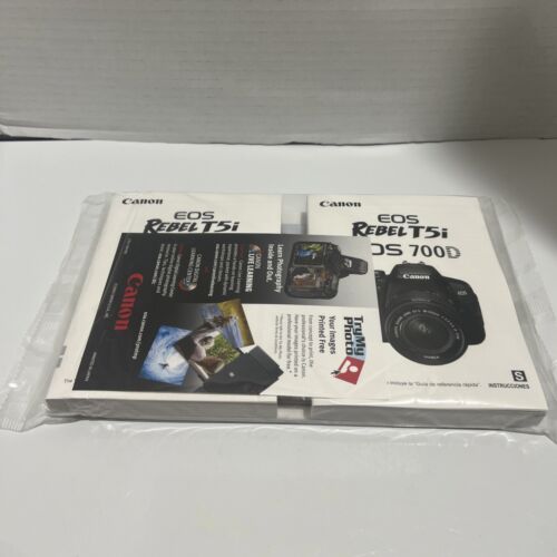 Canon Rebel T5i EOS 700D Instruction Owners Manual Book NEW in English & Spanish