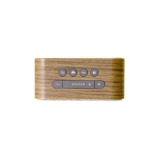 Wood Sound Sleep 2 Alarms Table Clock Gray - Capello Fabric Dimmer - Picture 3 of 7