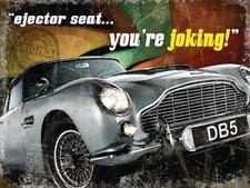 Aston Martin DB5 Ejector Seat small steel sign 200mm x 150mm BIG PRICE CUT!!