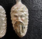 3x-Vintage German Santa On A Pinecone Ornament Christmas Blown Mercury Glass — photo 4