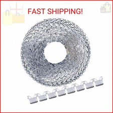 Swpeet 65 Feet Flexible Metal Tack Strip Three-Tooth Upholstery Curve Ease Grip