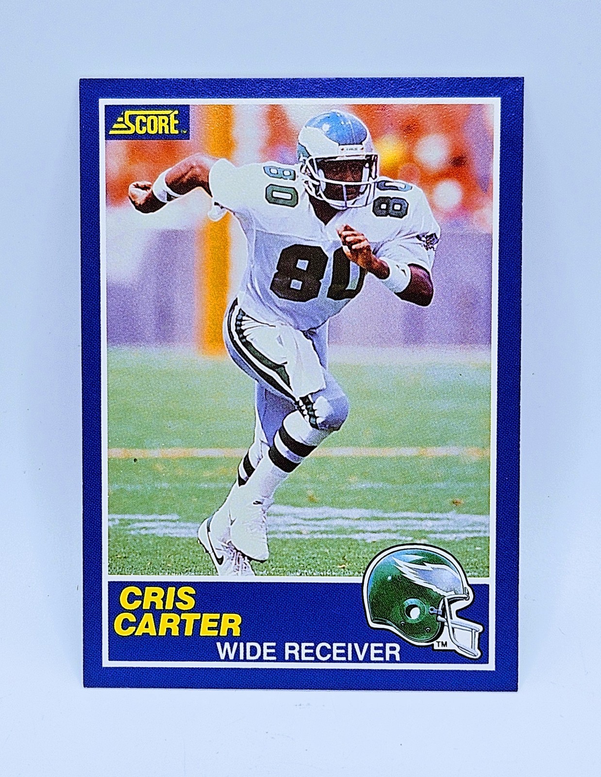 1989 Score Cris Carter Rookie RC #72 Philadelphia Eagles HOF Centered