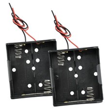 SDTC Tech 2-Pack 2X C Cell Battery Holder 3V C Size Battery Case Box with Wire L