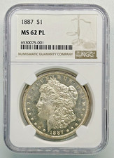 1887-P Morgan Silver Dollar NCG MS62 PL