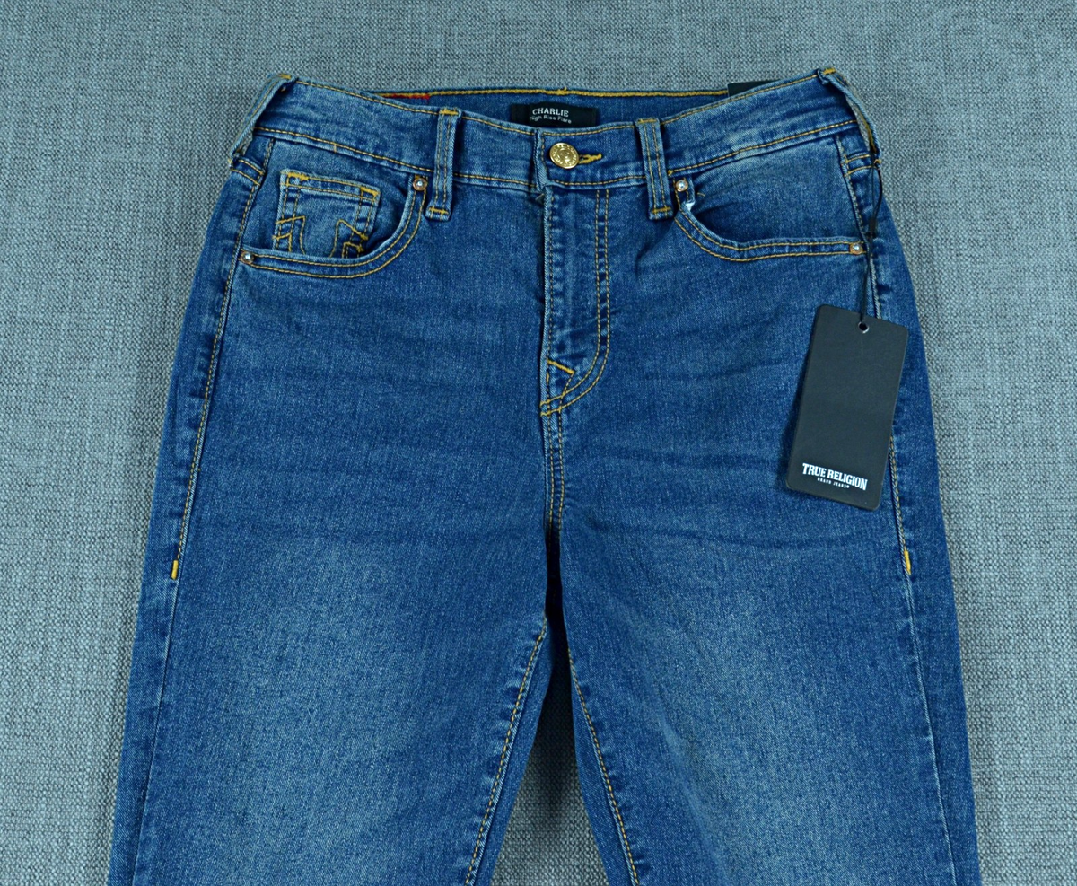 True Religion Jeans Women's 26x32 Blue Charlie High Rise Flared