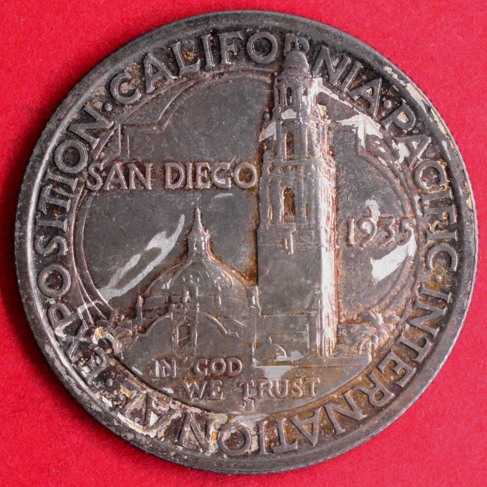 1935-S SAN DIEGO EXPOSITION COMMEMORATIVE HALF - Image 3 of 3