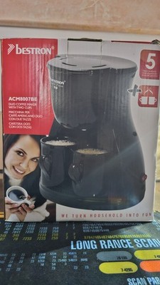 Kaffeemaschine Bestron ACM8007BE 450 Watt, mit 2 Tassen für Camping