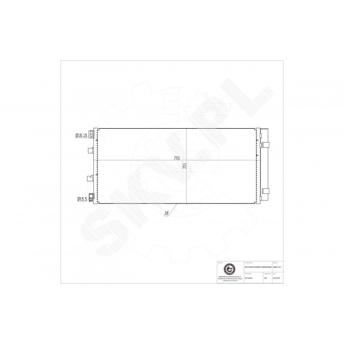 Condenseur de clim pour Movano MK II B et NV400 Combi