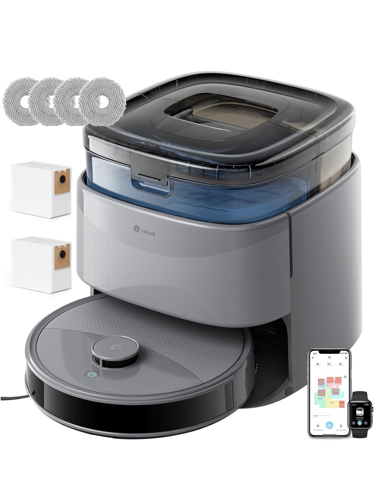 LEFANT M3 Max 20000Pa Robot Vacuum & Mop with Self-Empty Station & Alexa