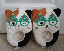 Official Squishmallows Christmas Cam The Cat Kids Size 11-12 Slippers