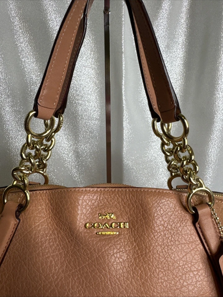 Coach Leather Coral Kelsey Satchel Handbag Crossbody Purse - Image 2 of 4