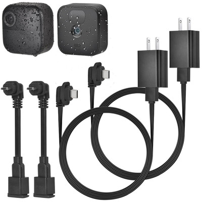 10Ft Power Cable and Adapter for Blink Outdoor 4, 3, XT, XT2 - 2 Pack