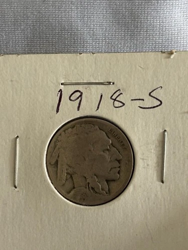 1918 s buffalo nickel free shipping worn like most 5c