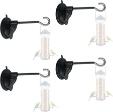 4 Pack Window Suction Cup Bird Feeder Hanger for Bird Feeders and Wind Chimes an