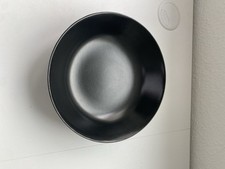 1x Ikea schwarze matte runde Steingut-Tiefe Platte