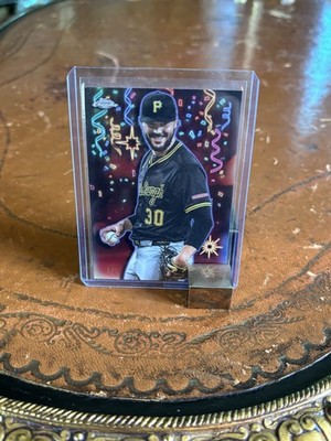 2025 Topps Chrome Update Paul Skenes Celebracion Red Refractor 4/5 CT-14