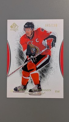 2007-08 SP Authentic Limited Daniel Alfredsson /100