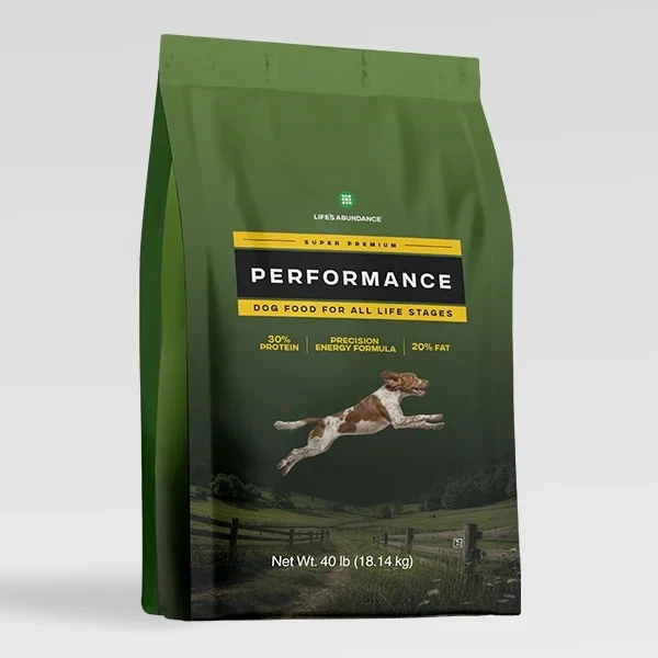 Performance Dry Dog Food 40lb High Protein Formula for All Life Stages Dogs