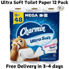 Charmin Ultra Soft Toilet Paper 12 Mega Rolls, 224 Sheets per Roll fast shipping