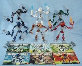 2005 Lego Bionicle HORDIKA (8736- 8741) Metru Nui Toa - Complete in Canisters