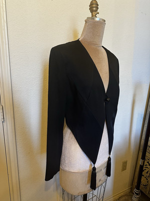 Moschino Cheap and Chic Vtg 1990s Short Black Jacket Made in Italy 46 US 12
