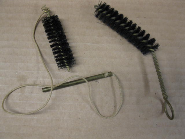 Thompson submachine gun chamber brush & bore brush w/ thong MINT/NOS