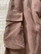 Wide Leg Textured Cargo Pant brown size small