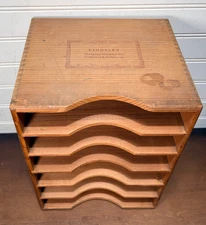 Vintage Kingsley Foil Stamping Machine WOODEN STORAGE CABINET CASE
