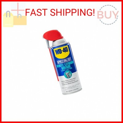 WD-40 Specialist White Lithium Grease Spray with SMART STRAW SPRAYS 2 WAYS, 10 O