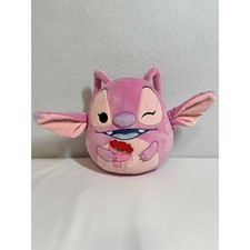 Disney Squishmallows Angel Lilo Stitch Pink Plush Winking with Roses 8 inch
