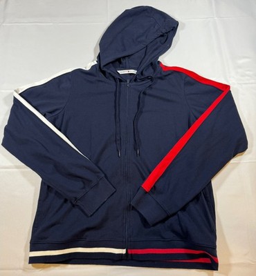 Tommy Hilfiger Sport Track Jacket Hoodie Women's L Full Zip Retro Lounge