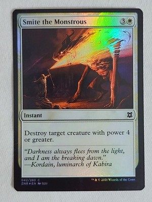 Smite the Monstrous #42 Zendikar Rising Foil Magic the Gathering