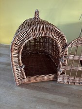 Transportkorb Katzenkorb aus Weide mit Tür Riegel und Griff gebraucht top