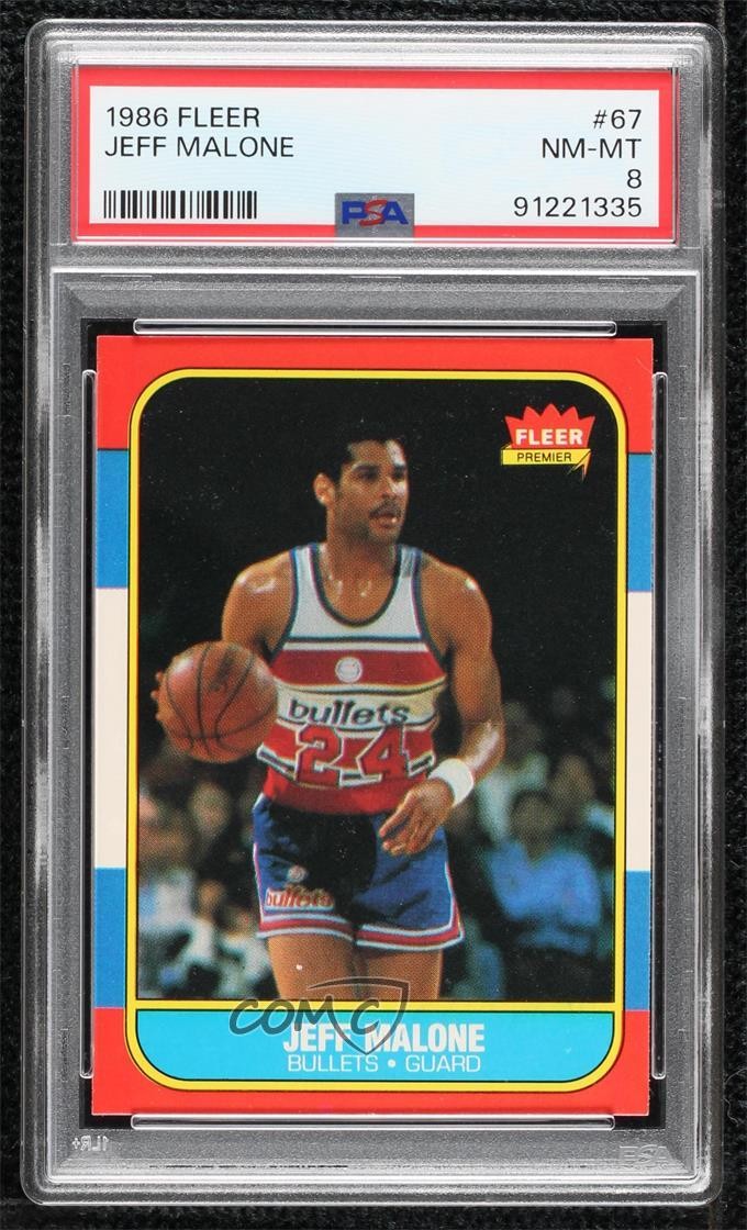 1986-87 Fleer Jeff Malone #67 PSA 8 Rookie RC 0z5u