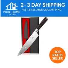 Elegant 8-Inch Chef Knife - High Carbon Steel Blade, Luxury Gift Box Included
