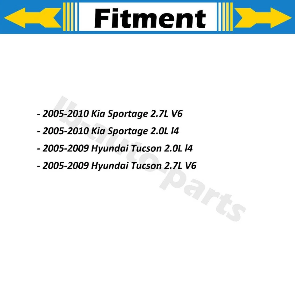 Manguera de freno delantera trasera Sunsong 4x para Kia Sportage 2,7 L 2005-2010 Foto 2 de 4