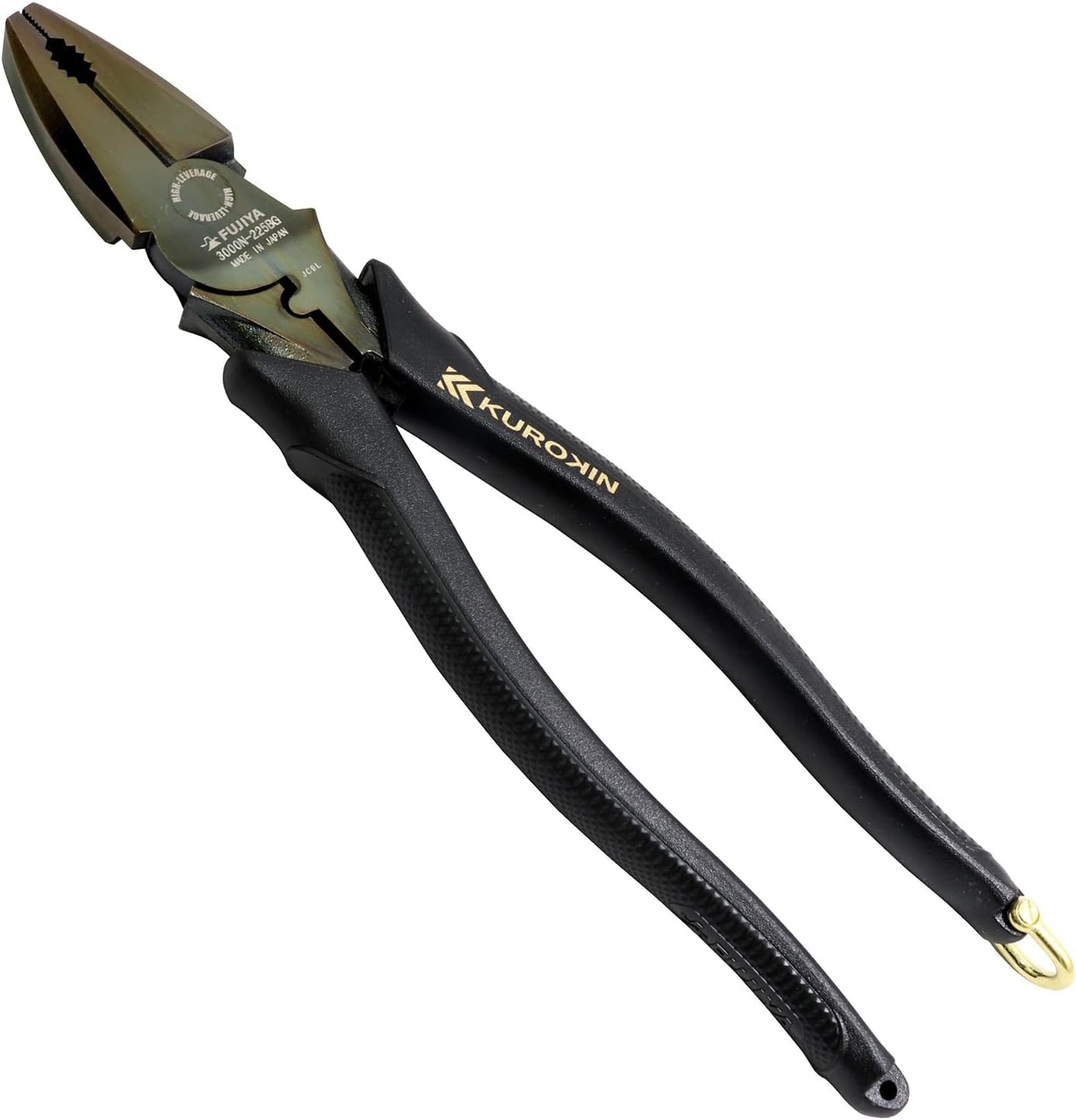 Fujiya Eccentric Power Pliers Black 225mm 3000N-225BG KUROKIN From Japan