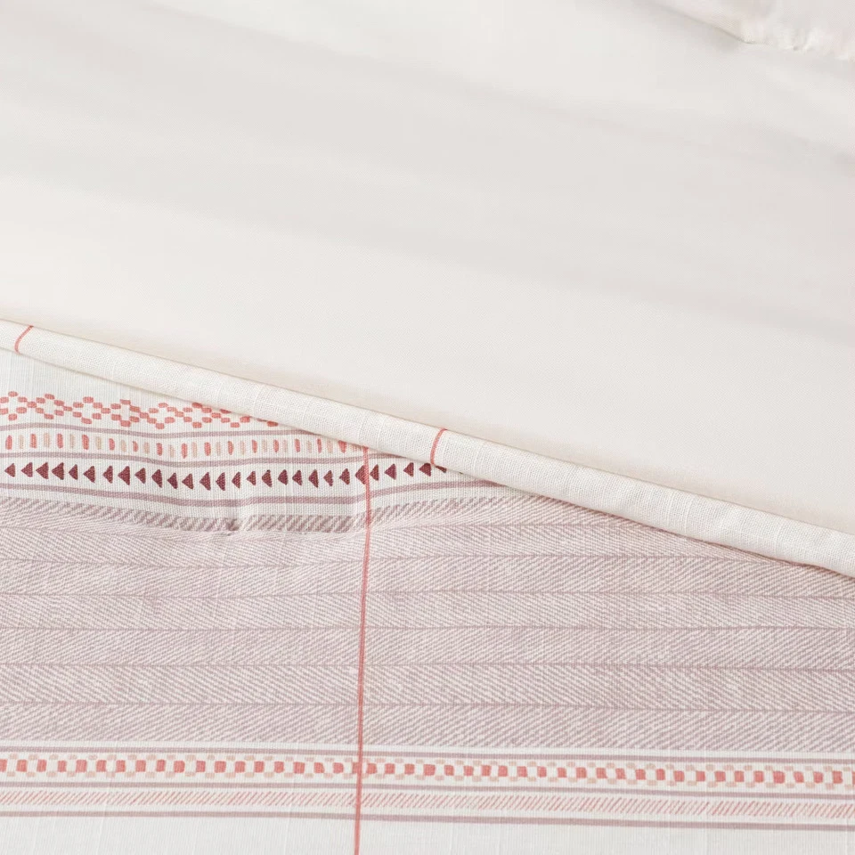 Комплект постельного белья бохо королевская полоса 8 шт. розовато-лиловый - порог - Изображение 3 из 4