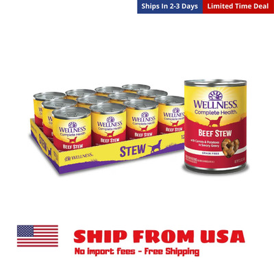 Wellness Beef Stew Carrots & Potatoes Grain-Free Wet Dog Food, 24x12.5oz