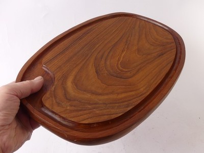 Vintage Teakholz Schneidebrett Servierbrett 43 cm x 27,5 cm Brett  Teak
